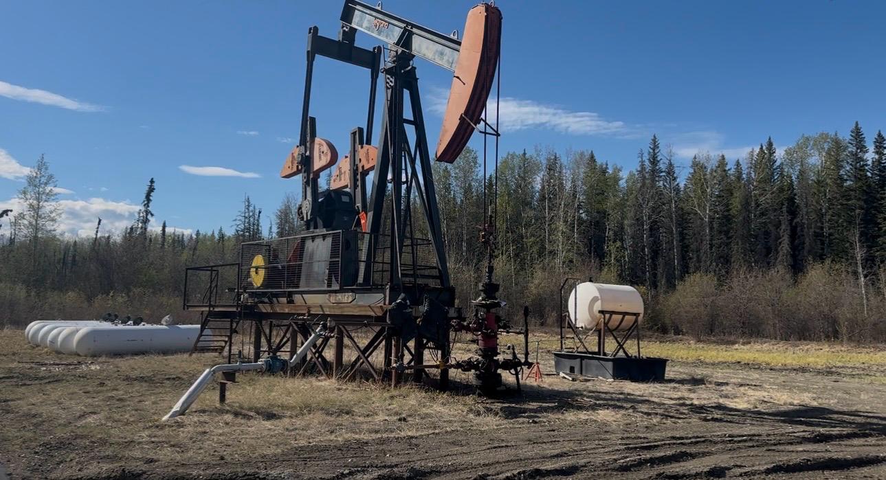 Company-supplied field pumpjack photograph illustrating conventional oil production