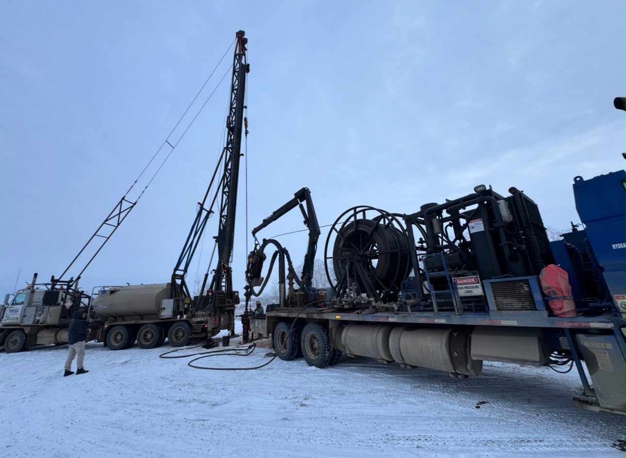 Company-supplied photograph of Well 6-24 PCP field equipment